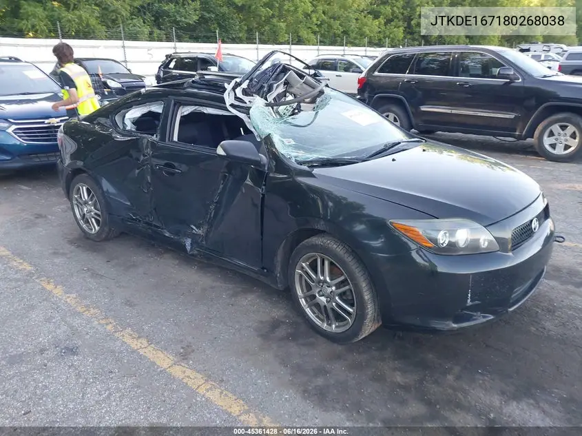 2008 Scion Tc VIN: JTKDE167180268038 Lot: 45361428