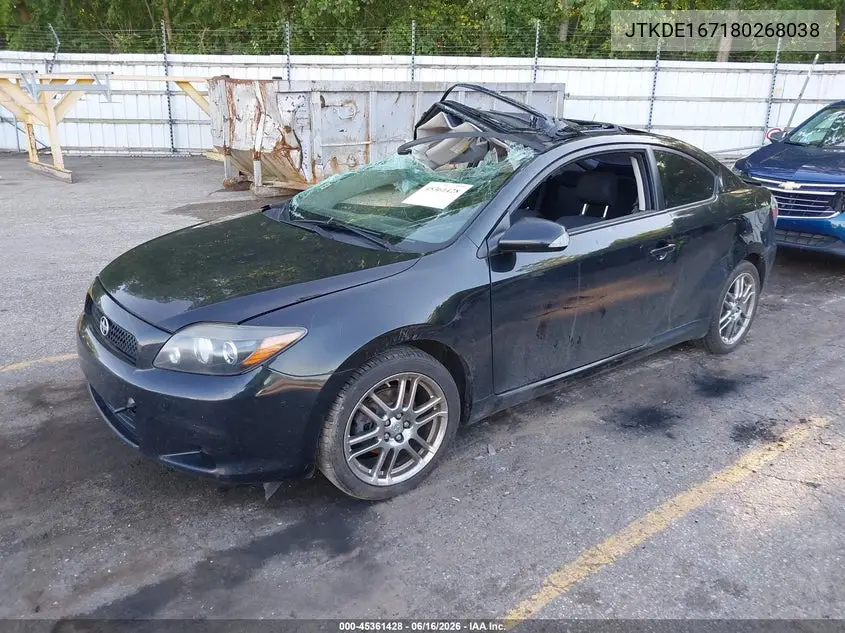 2008 Scion Tc VIN: JTKDE167180268038 Lot: 45361428
