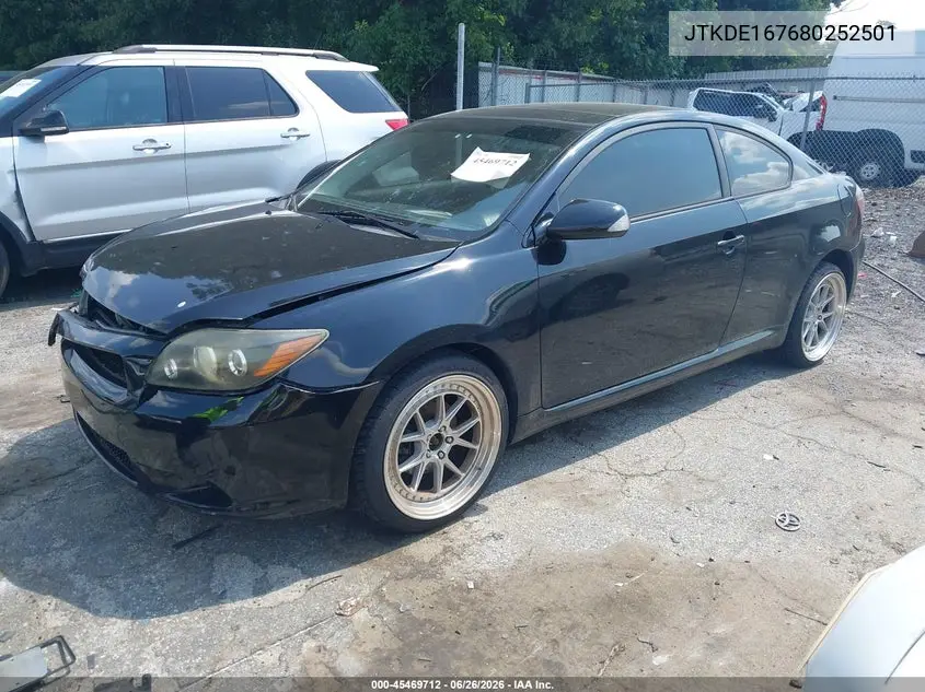 2008 Scion Tc VIN: JTKDE167680252501 Lot: 45469712