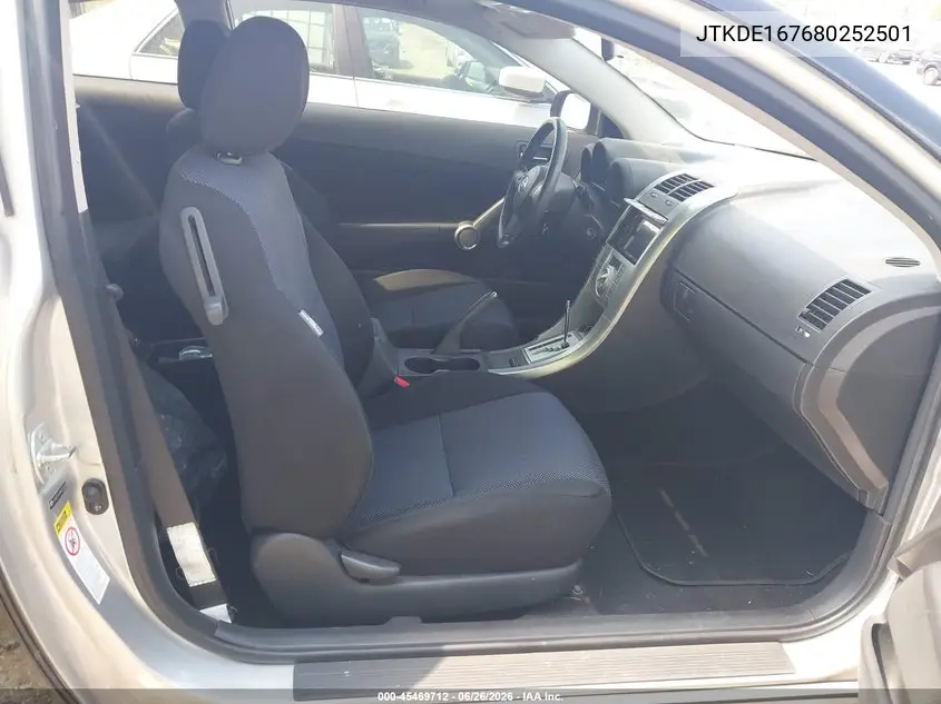 2008 Scion Tc VIN: JTKDE167680252501 Lot: 45469712