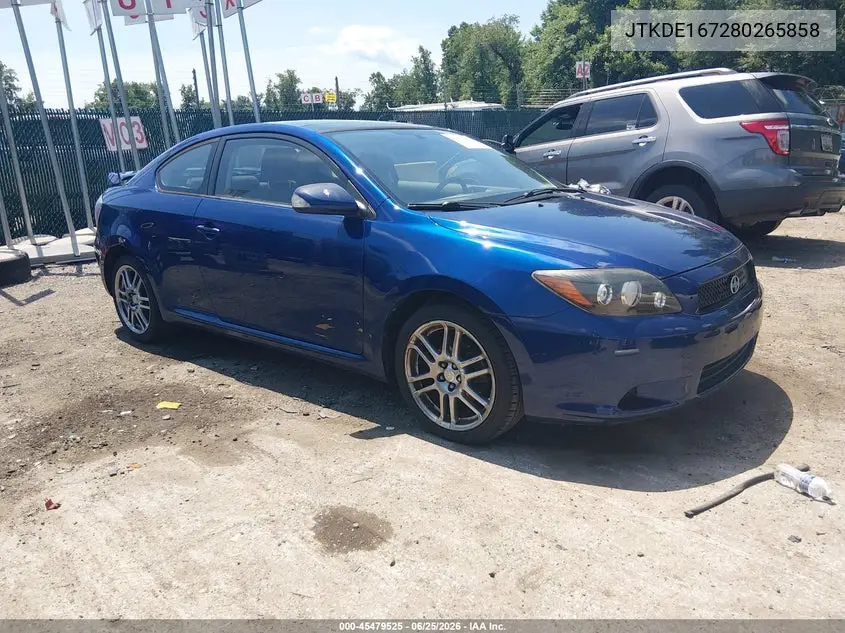 2008 Scion Tc VIN: JTKDE167280265858 Lot: 45479525