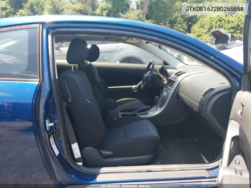 2008 Scion Tc VIN: JTKDE167280265858 Lot: 45479525
