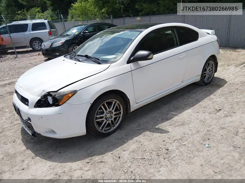2008 Scion Tc VIN: JTKDE167380266985 Lot: 45505342