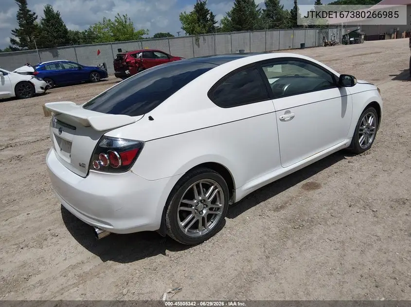 2008 Scion Tc VIN: JTKDE167380266985 Lot: 45505342