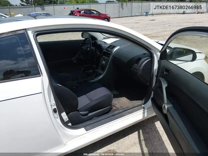 2008 Scion Tc VIN: JTKDE167380266985 Lot: 45505342