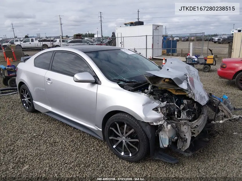 2008 Scion Tc VIN: JTKDE167280238515 Lot: 45523186