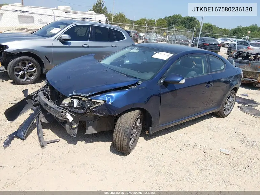2008 Scion Tc VIN: JTKDE167580236130 Lot: 45535196