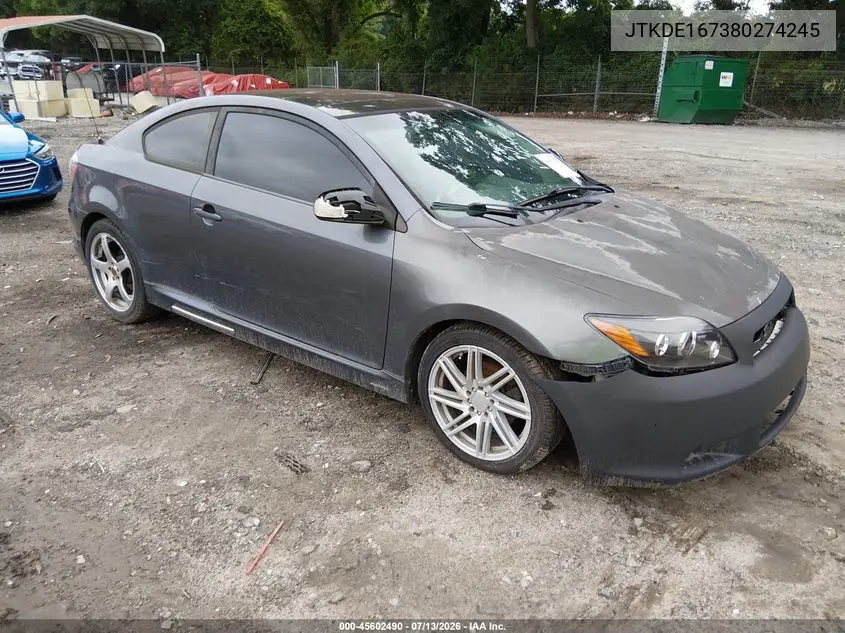 2008 Scion Tc VIN: JTKDE167380274245 Lot: 45602490