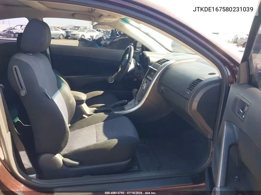2008 Scion Tc VIN: JTKDE167580231039 Lot: 45613793