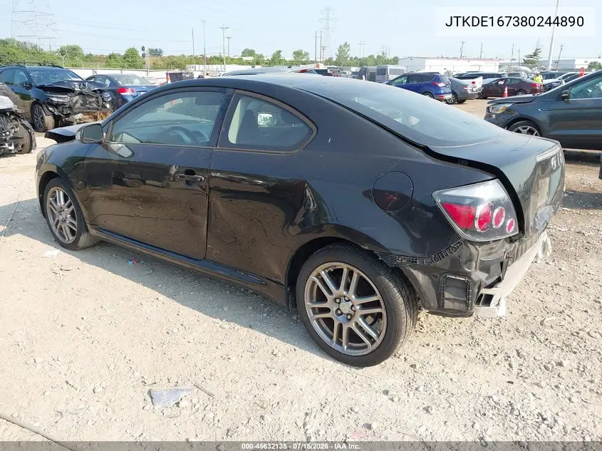 2008 Scion Tc VIN: JTKDE167380244890 Lot: 45632135