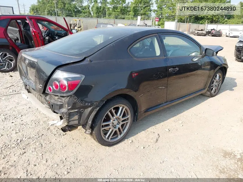 2008 Scion Tc VIN: JTKDE167380244890 Lot: 45632135