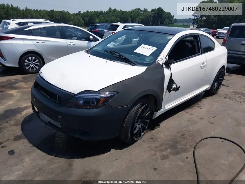 2008 Scion Tc VIN: JTKDE167480229007 Lot: 45661323