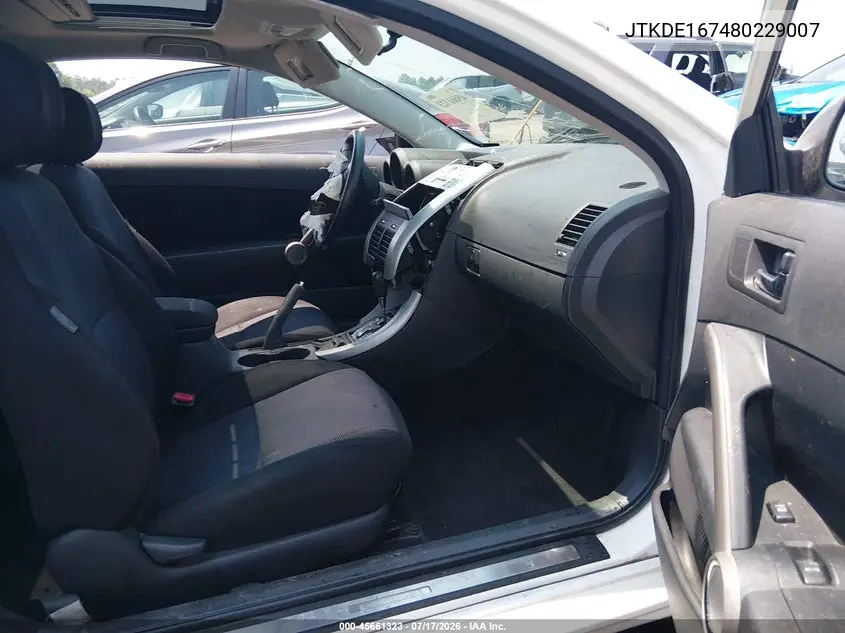 2008 Scion Tc VIN: JTKDE167480229007 Lot: 45661323