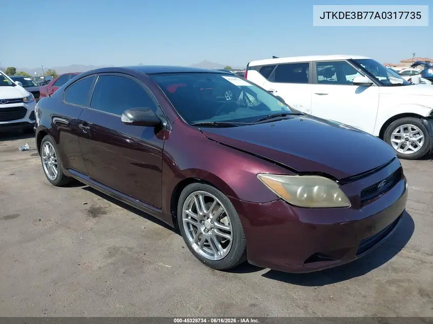 2010 Scion Tc VIN: JTKDE3B77A0317735 Lot: 45328734