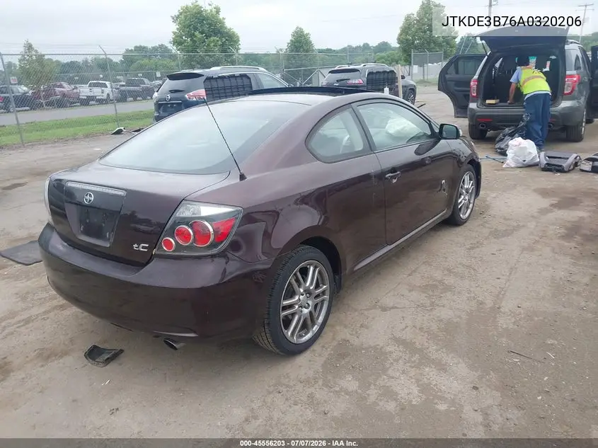 2010 Scion Tc VIN: JTKDE3B76A0320206 Lot: 45556203