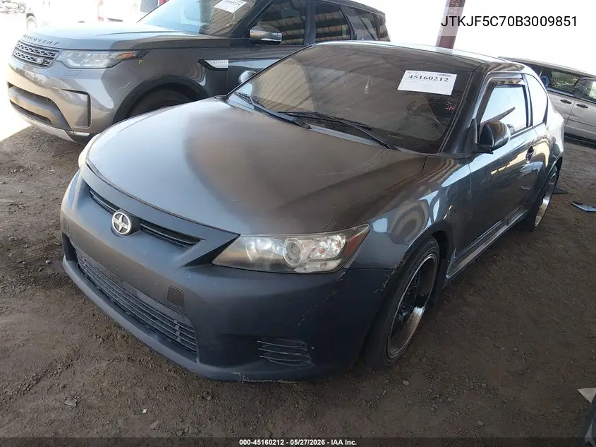 2011 Scion Tc VIN: JTKJF5C70B3009851 Lot: 45160212