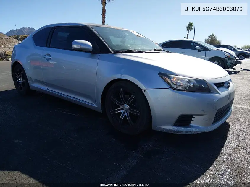 2011 Scion Tc VIN: JTKJF5C74B3003079 Lot: 45190076
