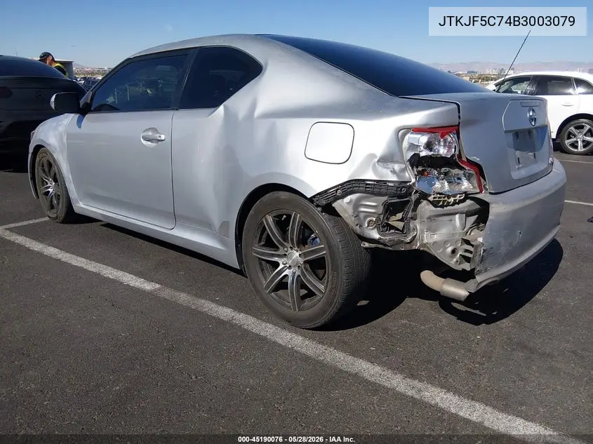 2011 Scion Tc VIN: JTKJF5C74B3003079 Lot: 45190076
