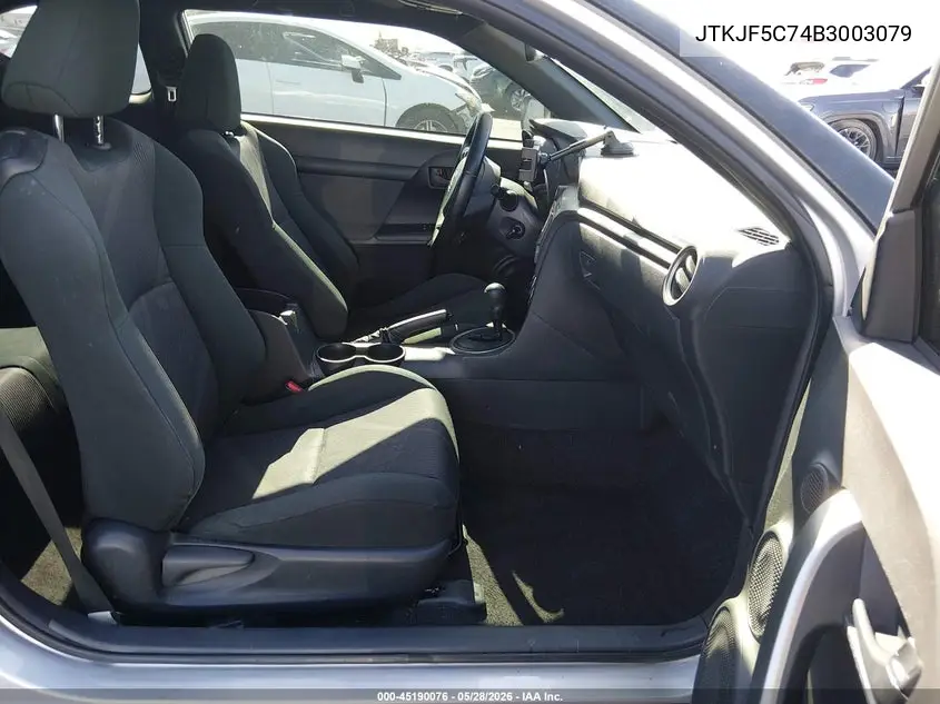 2011 Scion Tc VIN: JTKJF5C74B3003079 Lot: 45190076