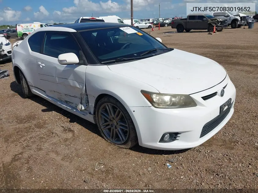 2011 Scion Tc VIN: JTKJF5C70B3019652 Lot: 45308401