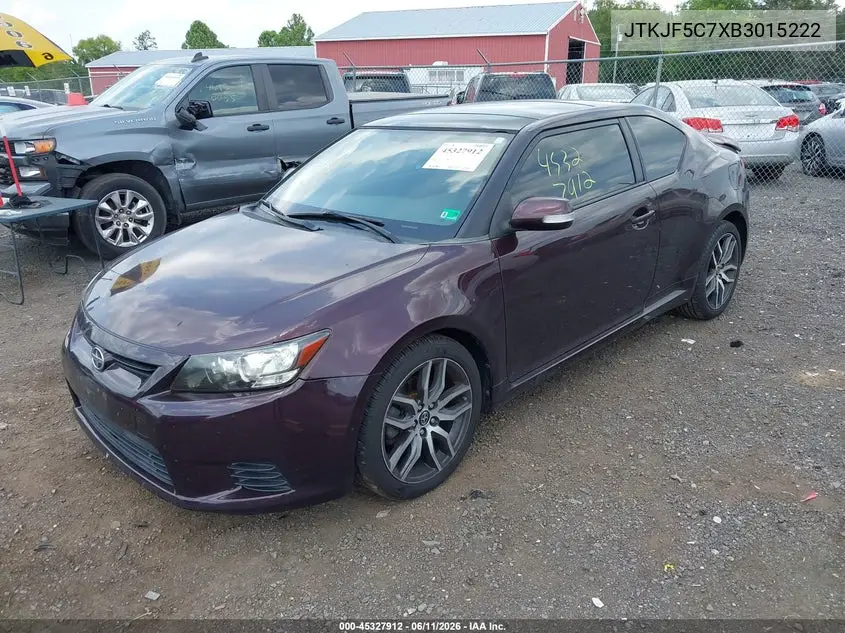 2011 Scion Tc VIN: JTKJF5C7XB3015222 Lot: 45327912