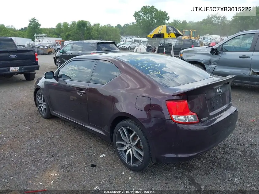 2011 Scion Tc VIN: JTKJF5C7XB3015222 Lot: 45327912