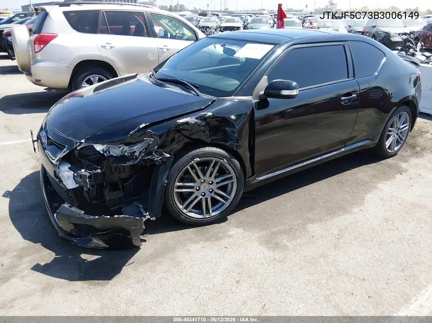 2011 Scion Tc VIN: JTKJF5C73B3006149 Lot: 45341710