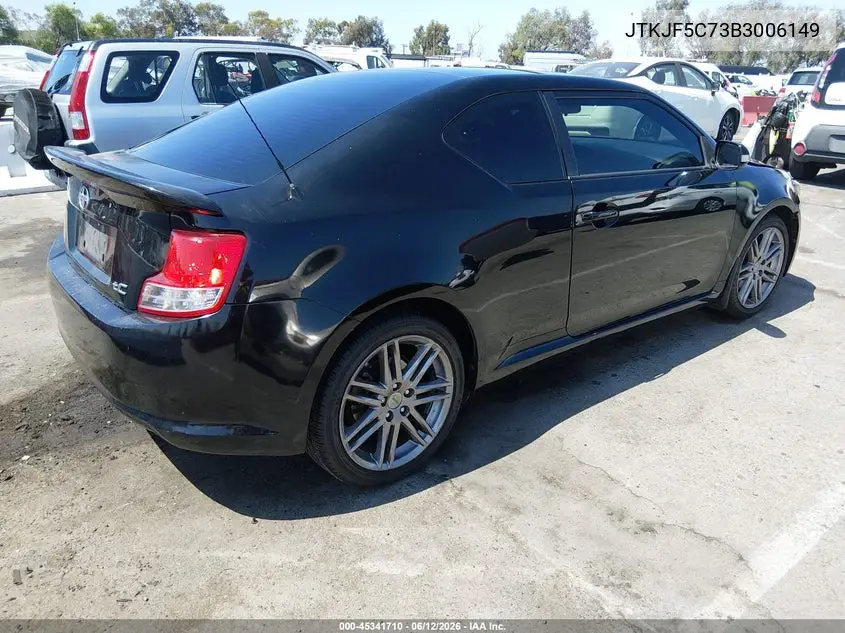 2011 Scion Tc VIN: JTKJF5C73B3006149 Lot: 45341710