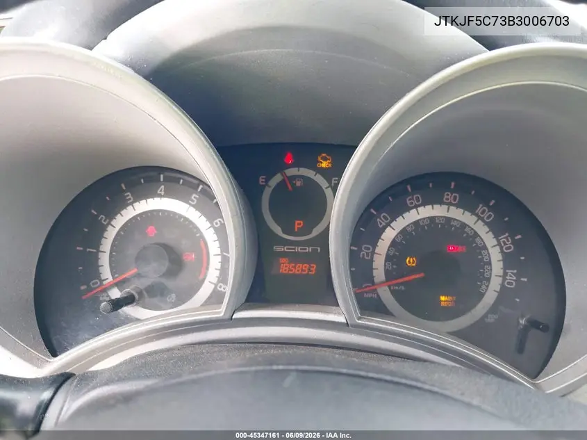 2011 Scion Tc VIN: JTKJF5C73B3006703 Lot: 45347161