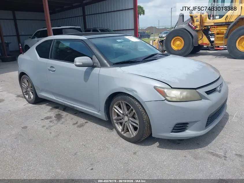2011 Scion Tc VIN: JTKJF5C74B3018388 Lot: 45376178