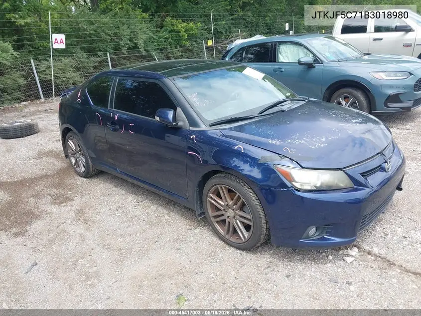 2011 Scion Tc VIN: JTKJF5C71B3018980 Lot: 45417003