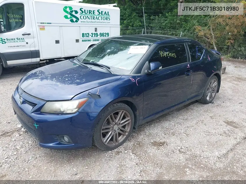 2011 Scion Tc VIN: JTKJF5C71B3018980 Lot: 45417003