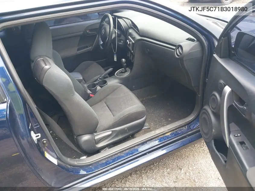 2011 Scion Tc VIN: JTKJF5C71B3018980 Lot: 45417003