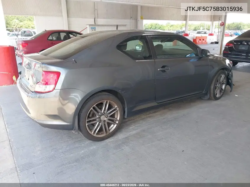 2011 Scion Tc VIN: JTKJF5C75B3015936 Lot: 45448212