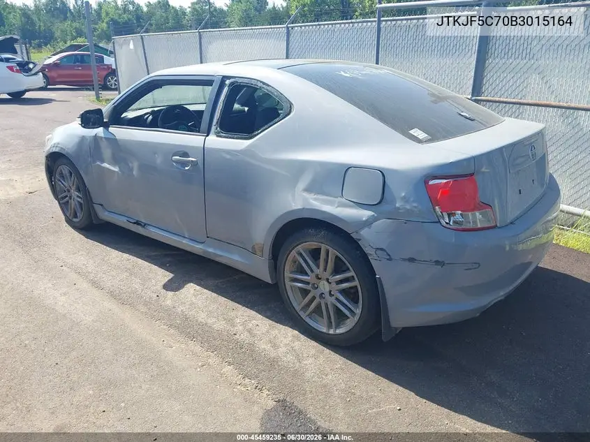 2011 Scion Tc VIN: JTKJF5C70B3015164 Lot: 45459235