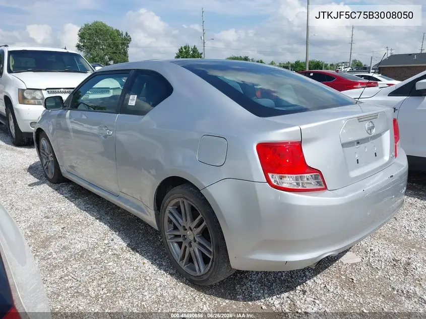 2011 Scion Tc VIN: JTKJF5C75B3008050 Lot: 45490656