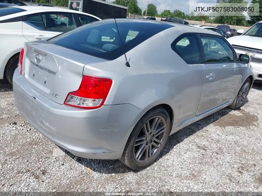 2011 Scion Tc VIN: JTKJF5C75B3008050 Lot: 45490656
