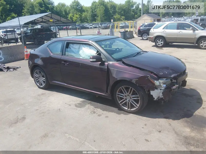 2011 Scion Tc VIN: JTKJF5C77B3001679 Lot: 45531308