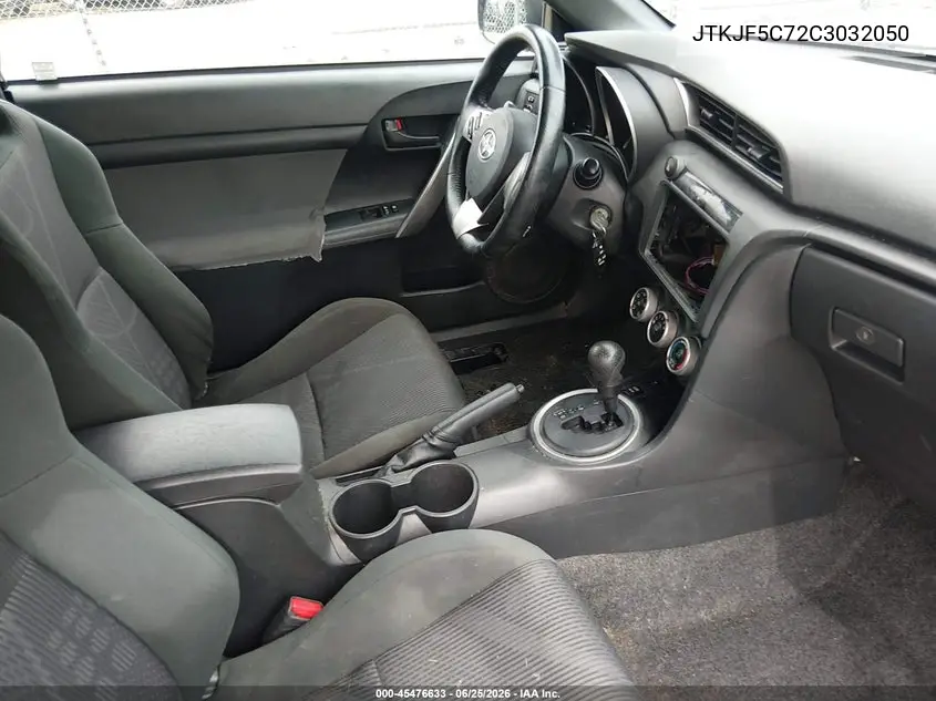 2012 Scion Tc VIN: JTKJF5C72C3032050 Lot: 45476633