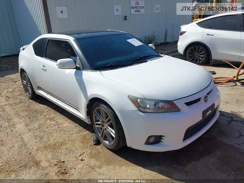2012 Scion Tc VIN: JTKJF5C75C3036142 Lot: 45523873