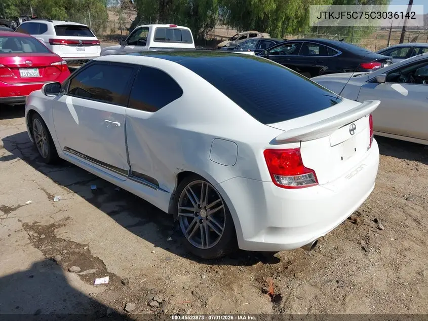 2012 Scion Tc VIN: JTKJF5C75C3036142 Lot: 45523873