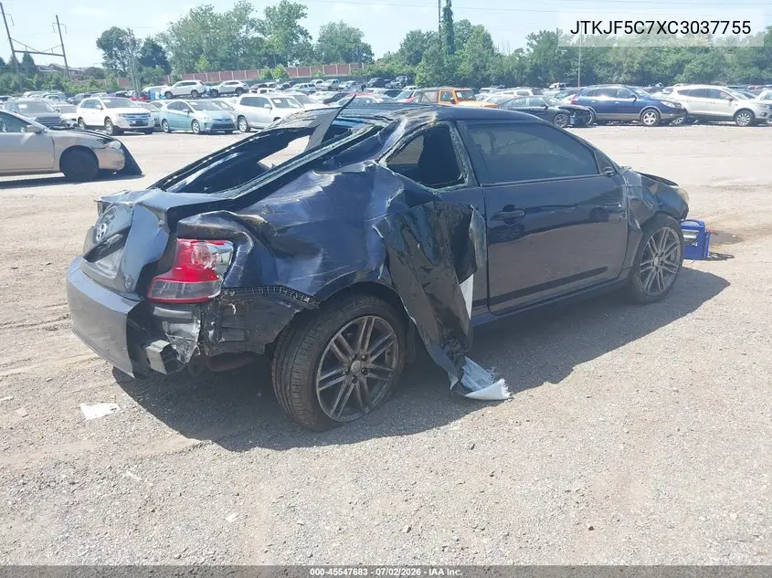 2012 Scion Tc VIN: JTKJF5C7XC3037755 Lot: 45547683