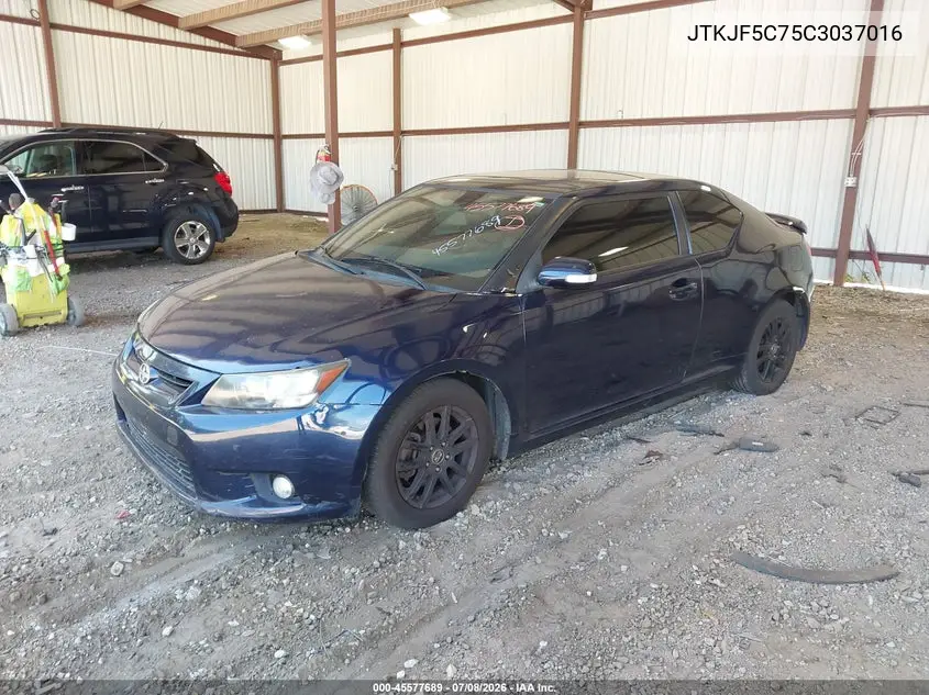 2012 Scion Tc VIN: JTKJF5C75C3037016 Lot: 45577689