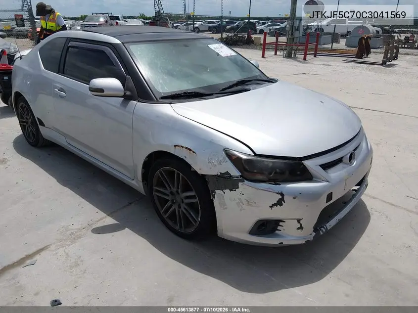 2012 Scion Tc VIN: JTKJF5C70C3041569 Lot: 45613877