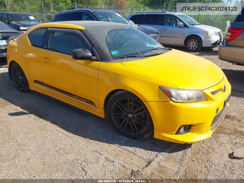 2012 Scion Tc Release Series 7.0 VIN: JTKJF5C74C3026122 Lot: 45624162