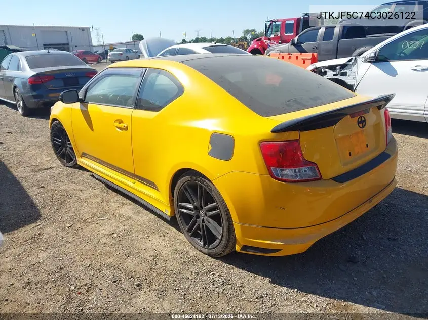 2012 Scion Tc Release Series 7.0 VIN: JTKJF5C74C3026122 Lot: 45624162