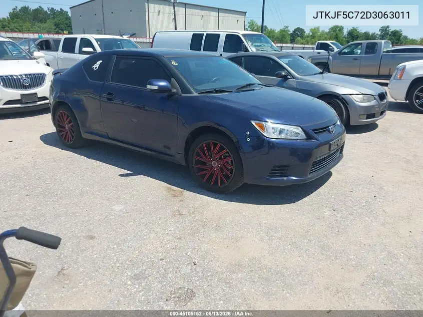 2013 Scion Tc VIN: JTKJF5C72D3063011 Lot: 45105162
