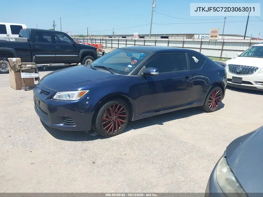 2013 Scion Tc VIN: JTKJF5C72D3063011 Lot: 45105162