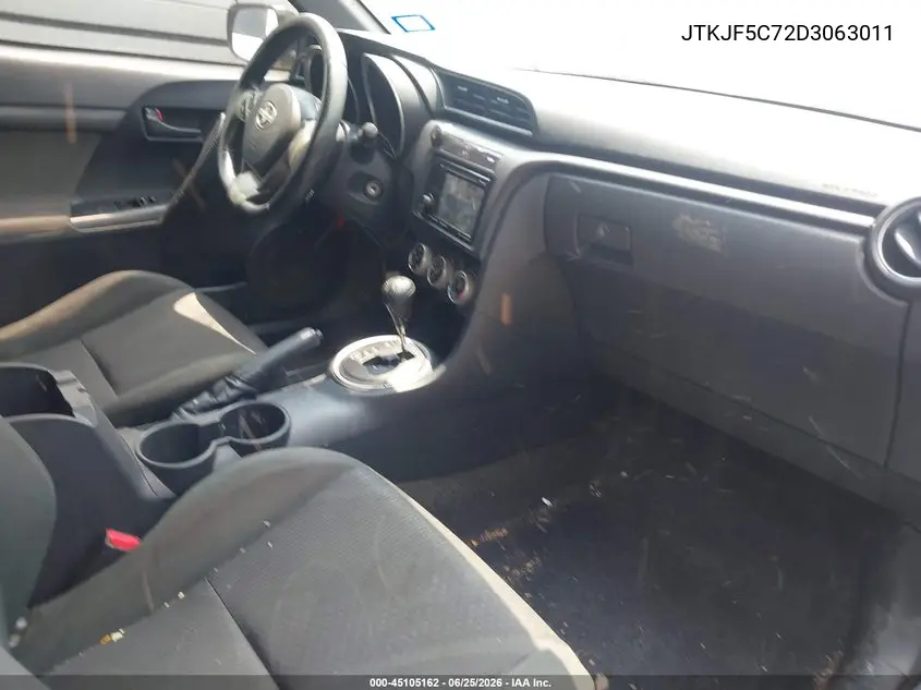 2013 Scion Tc VIN: JTKJF5C72D3063011 Lot: 45105162