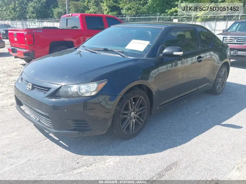 2013 Scion Tc VIN: JTKJF5C75D3051452 Lot: 45252635